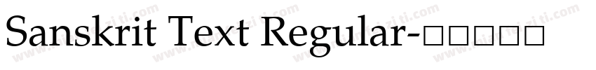 Sanskrit Text Regular字体转换